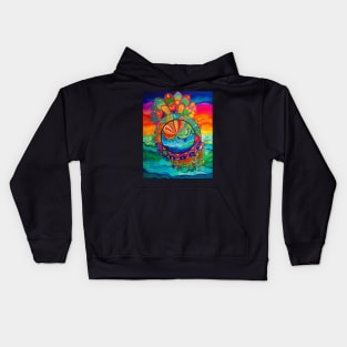 Nature's Brushstrokes: Embark on a Visual Adventure with Inspired by Nature Mandala Art Kids Hoodie